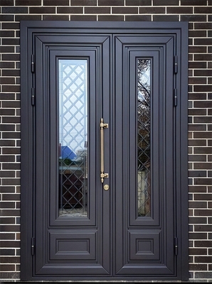 Металлобагетная дверь со стеклом Металлобагетная дверь со стеклом